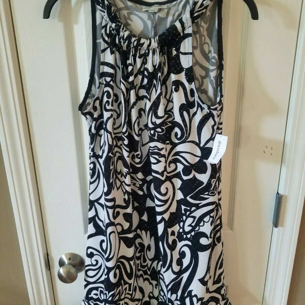 Zebra Dressbarn Shimmer Sparkle Dress Ruffles